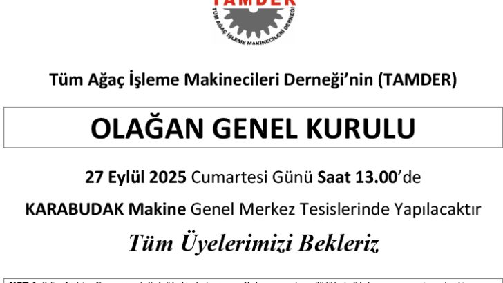 GENEL KURUL DUYURUSU